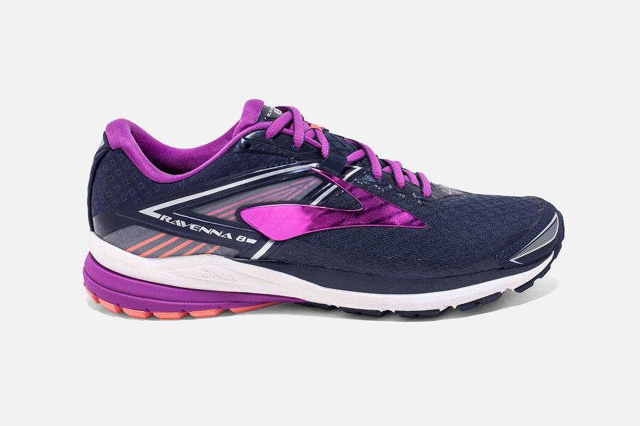 Zapatillas Running Brooks Ravenna 8 Mujer Azul Marino/Moradas Baratas WPTD25708